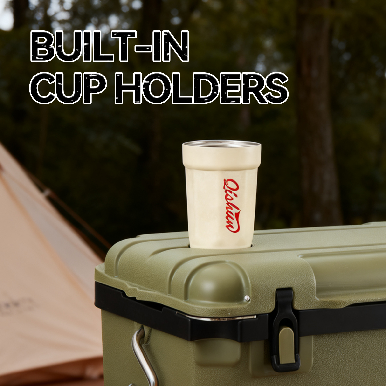 26L Cooler Box With free 10 ice packs, Ice Cooler, Ice Chest Cooler, Hard Chest Box with Handles, Portable Coolers, for Beach, Drink, Beverage, Camping, Picnic, Fishing, Boat, Barbecue, Outdoor