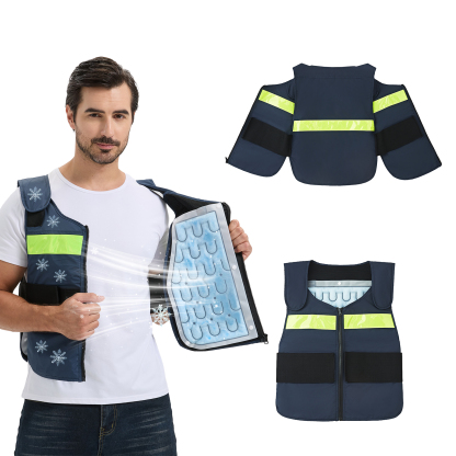 BECGAM PCM Cooling Vest for MS Patients, Heat Stroke Prevention Cooling Vest with Removable PCM Packs, Natural Freezing Below 28°C/82.4°F, Rapid Physical Cooling Vest
