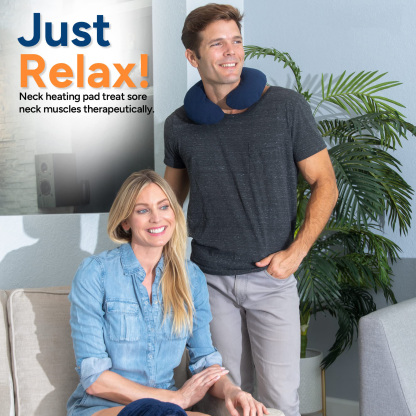 1pc Microwave Heating Pad, Microwavable Heated Neck Pillow for Moist Hot or Cold Relax, Heated Neck and Shoulder Wrap with Natural Filling and Washable Cover