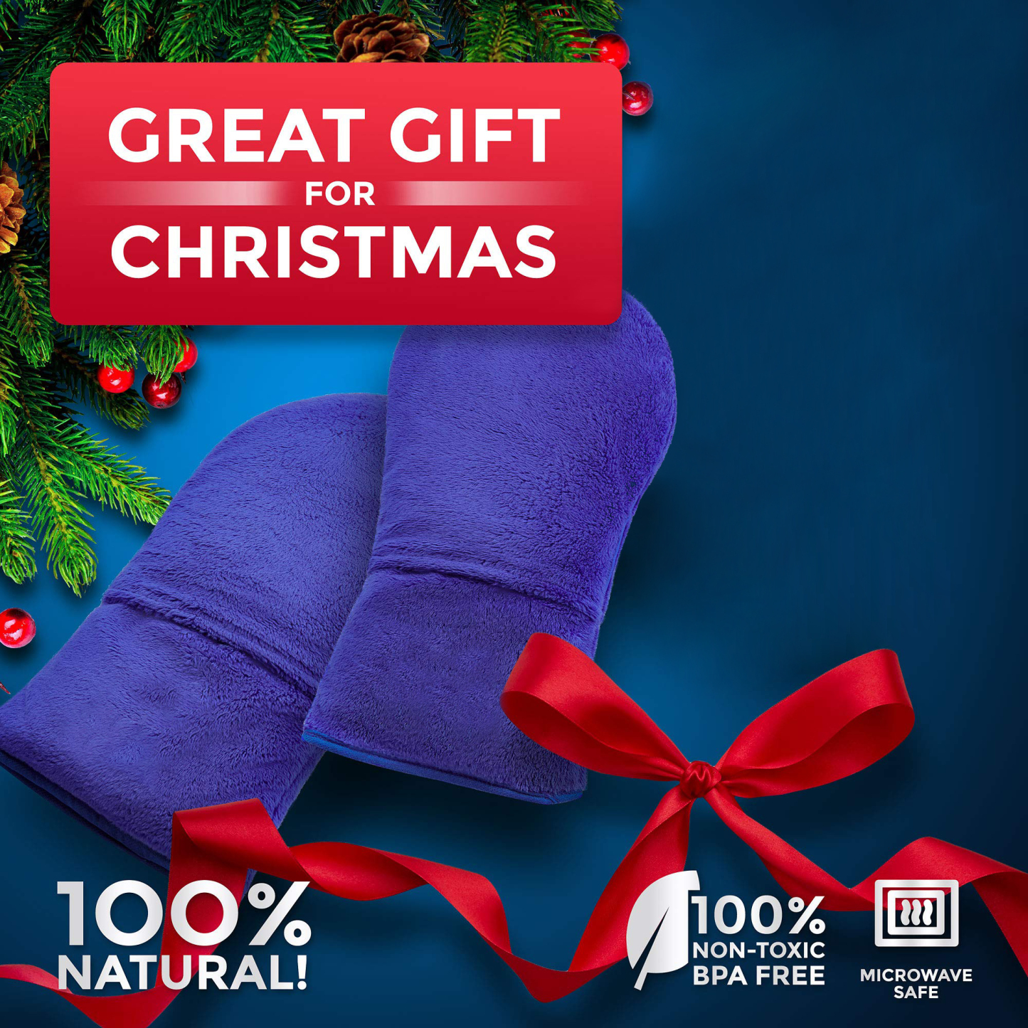 Microwavable Therapy Mittens–Relief for Hands and Fingers in Cases of Stiff Joints, Arthritis, Trigger Finger, Inflammation, Raynaud's, Carpal Tunnel–Heated Hands Mitts Warmers–Scented Gloves