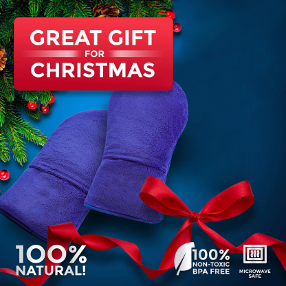 Microwavable Therapy Mittens–Relief for Hands and Fingers in Cases of Stiff Joints, Arthritis, Trigger Finger, Inflammation, Raynaud's, Carpal Tunnel–Heated Hands Mitts Warmers–Scented Gloves