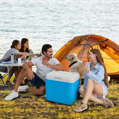 BECGAM 52qt Wheeled Portable Cooler Insulated Hard Cooler with free 6 ice bag & Heavy-Duty Wheels & Handle Great for Camping Tailgating Beach Picnic Groceries Boating & More