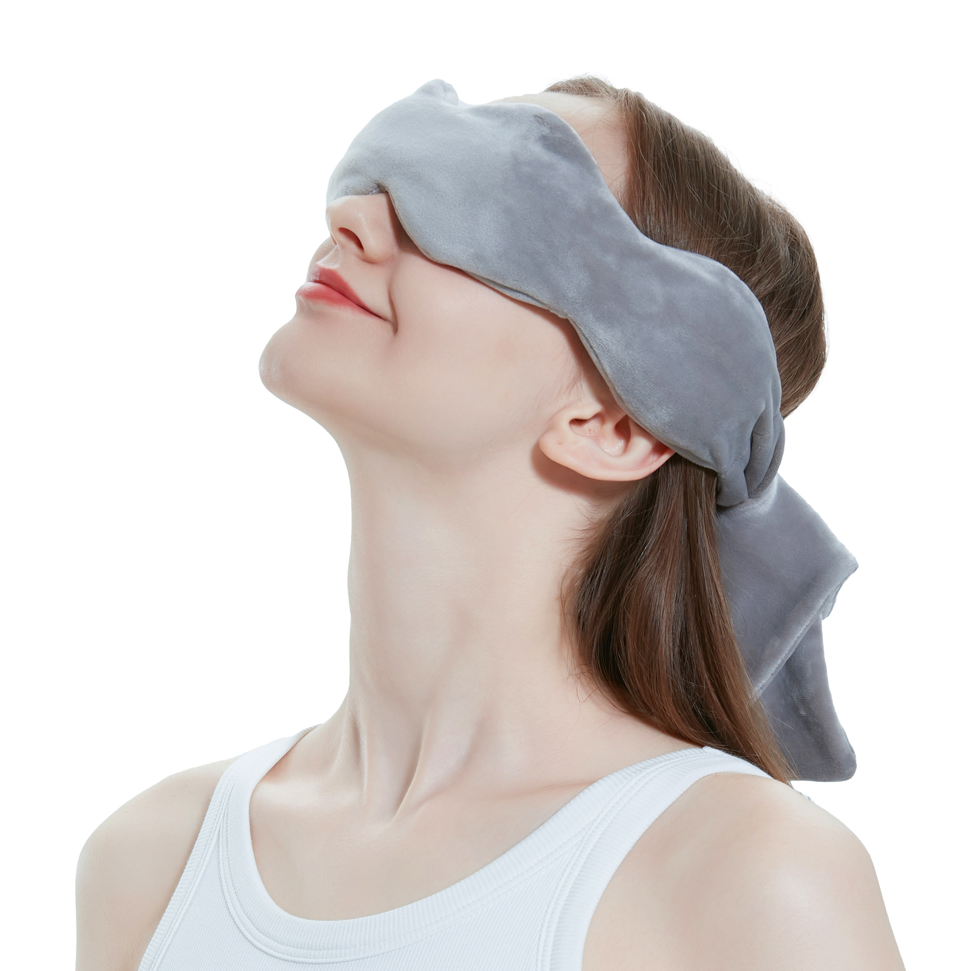 1pc Gentle Pressure Sleep Mask, Hot and Cold Eye Mask, Light Blocking Design For Sleeping, Travel & Relaxation, Flaxseed Filled, Microwaveable(with Washable Cover)