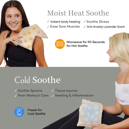 Heated Pillow, Microwave Heating Pad for Cramps, Back, Neck, Shoulders, Leg - Reusable Heat Pack, Hot Moist Microwavable Relax Pack