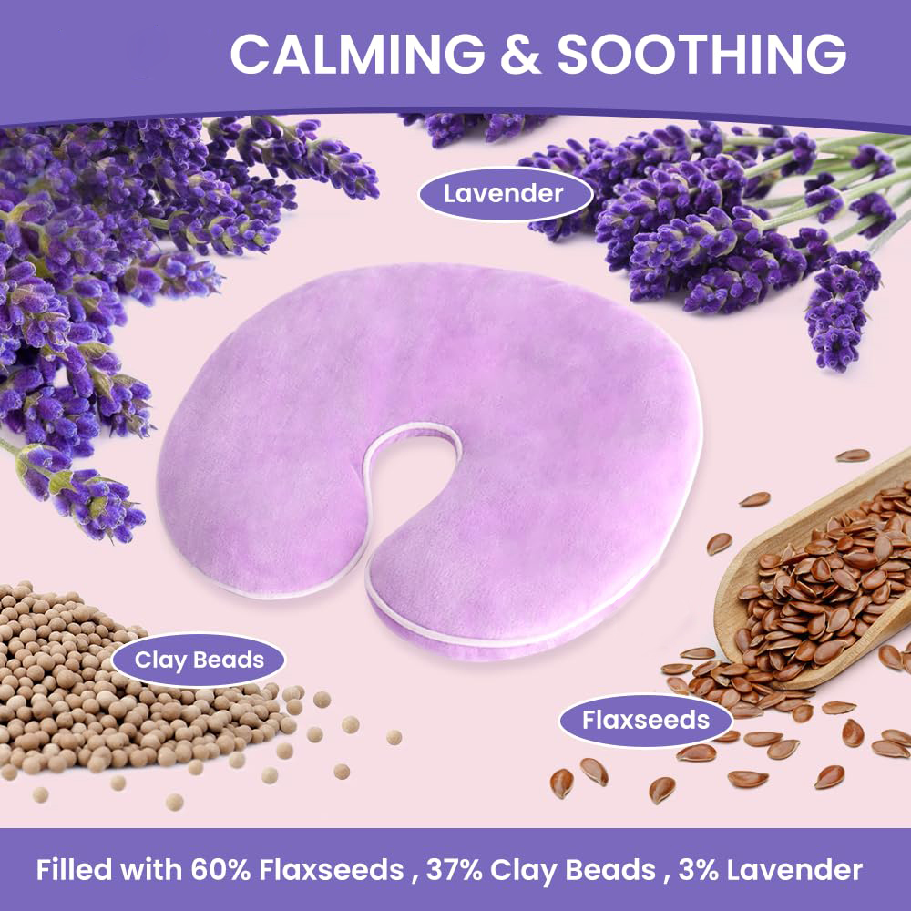 1pc Soothing Face Mask with Microwave Heating Pad - Hot & Cold Relax, Relaxing Spa Experience at Home, Includes Washable Cover, Microwave Heating Pad, Hot Cold Gel, Washable Cover