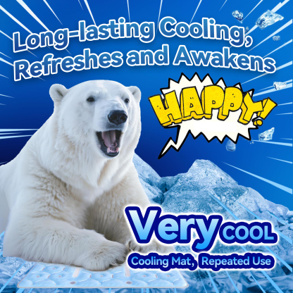 Ice Pad, Cooling Mat Reusable, No-Sweat Cooling Pad for Heat Protection, Perfect for Pets, Adults - Ideal for Indoor/Outdoor Use