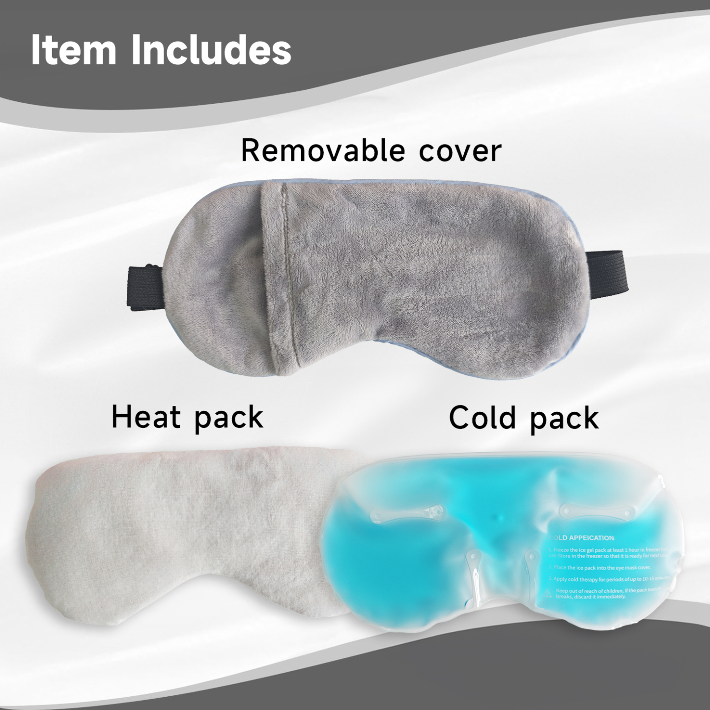 Cooling Eye Mask, Reusable Cold Sleep Eye Compress and Moist Heat for Eye Relaxing, Multipurpose Eye Bag for Dry Eyes with Microwavable Flaxseed Pad, Cold Gel Pad