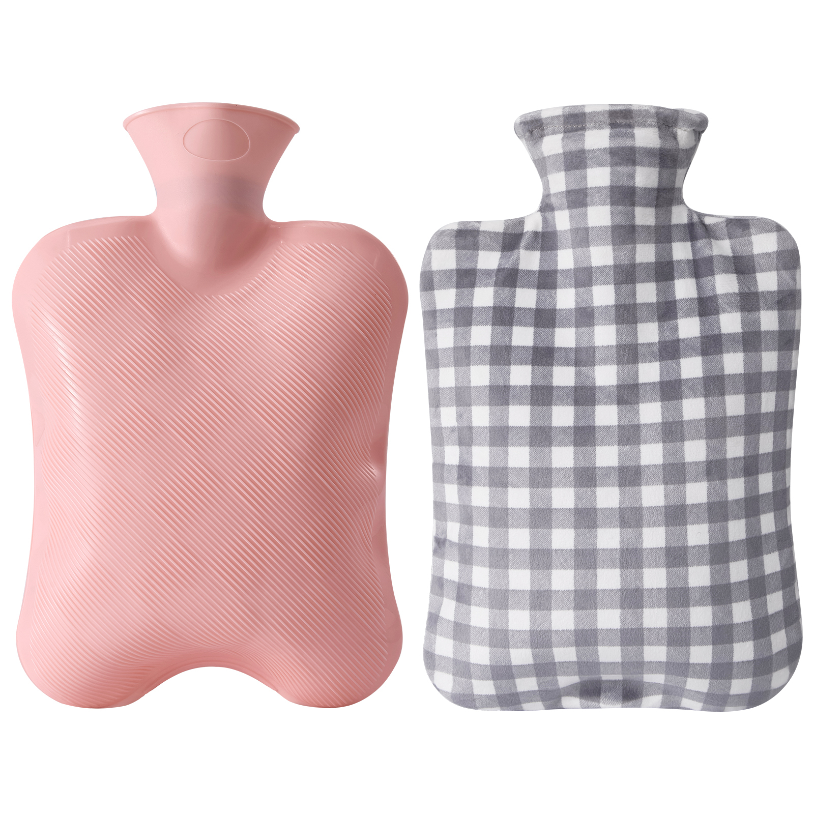 Hot Water Bottle with Cover, 2L Hot Water Bag for Hot and Cold Compress, Hand Feet Warmer, Ideal for Menstrual Cramps, Neck and Shoulder