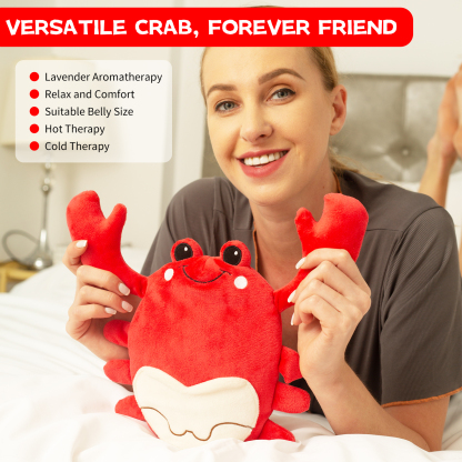 1pc Crab Microwave Heating Pad For Cramp Relief, Warm Microwave Animal, Crab Plush Toy With Removable Lavender Scented Heating Pad