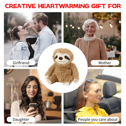 Microwave Heating Pad Animal, Heatable Stuffed Sloth Plush, Warmable Heating Pad, Warm and Hot Therapy for Cramps, Back, and Neck Pain Relief, Keep Warm In Autumn And Winter