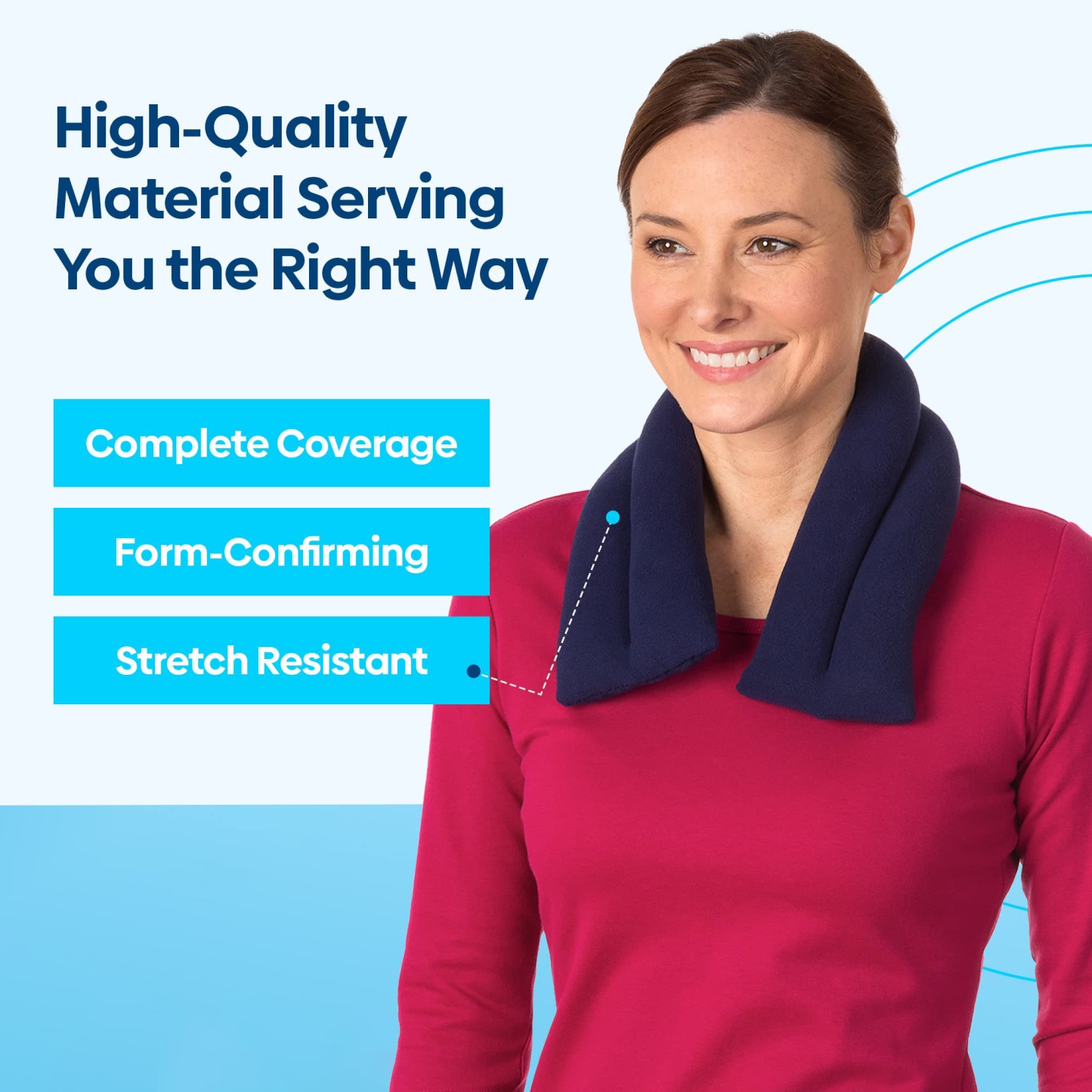 Microwave Heating Pad, Microwavable Moist Heated Neck and Shoulder Wrap, Versatile Weighted Beanbag Cold Pack or Warm Compress, 26x5 Inches, Navy Blue, Keep Warm In Autumn And Winter