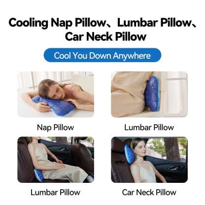 Tiny Cooling Gel Pillow, Small Toddler Pillow, Kid Pillows 15" x 7" for Summer, Nap Pillows, Lumbar Pillow, Summer Cooling System, Small Size