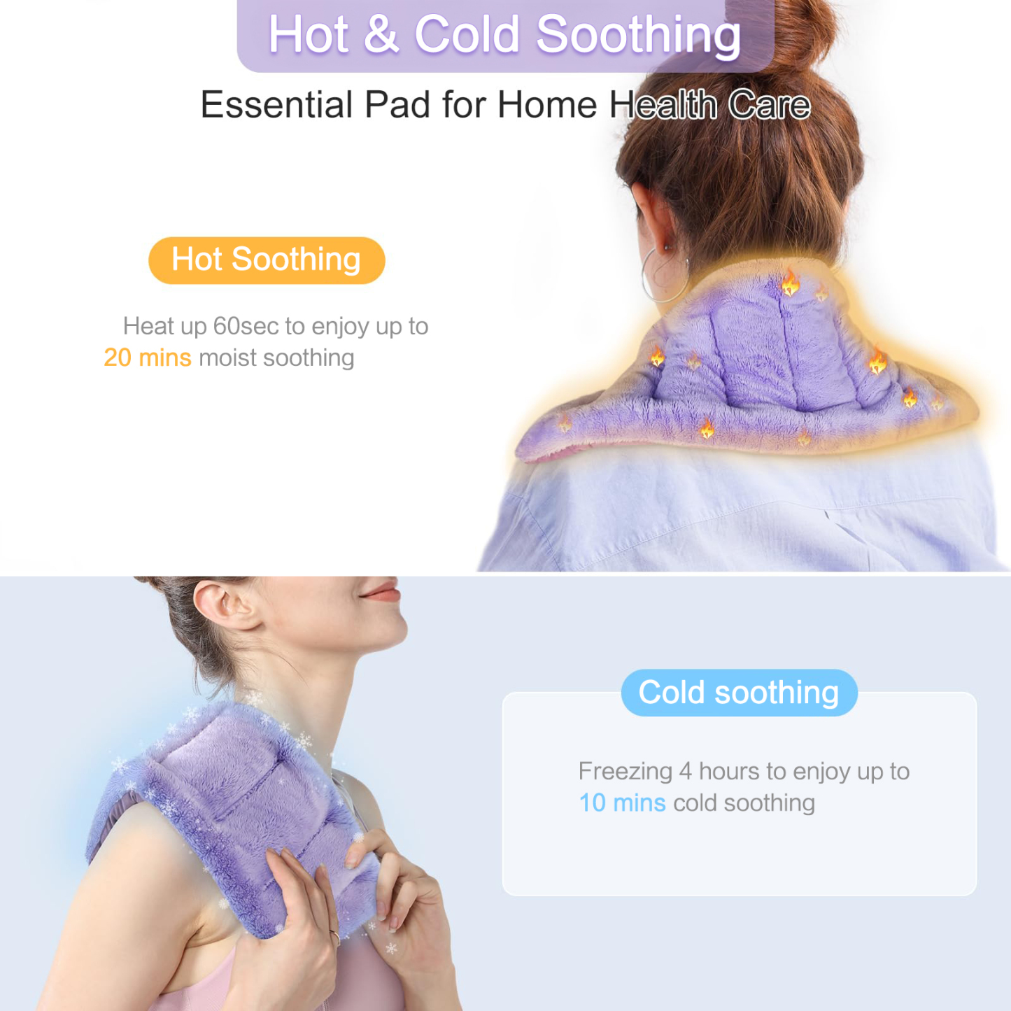 Microwave Heating Pad, 7x18" Microwavable Heating Pads for Neck and Shoulder, Heating Pad Microwavable Moist Heat Pack, Warm Compress