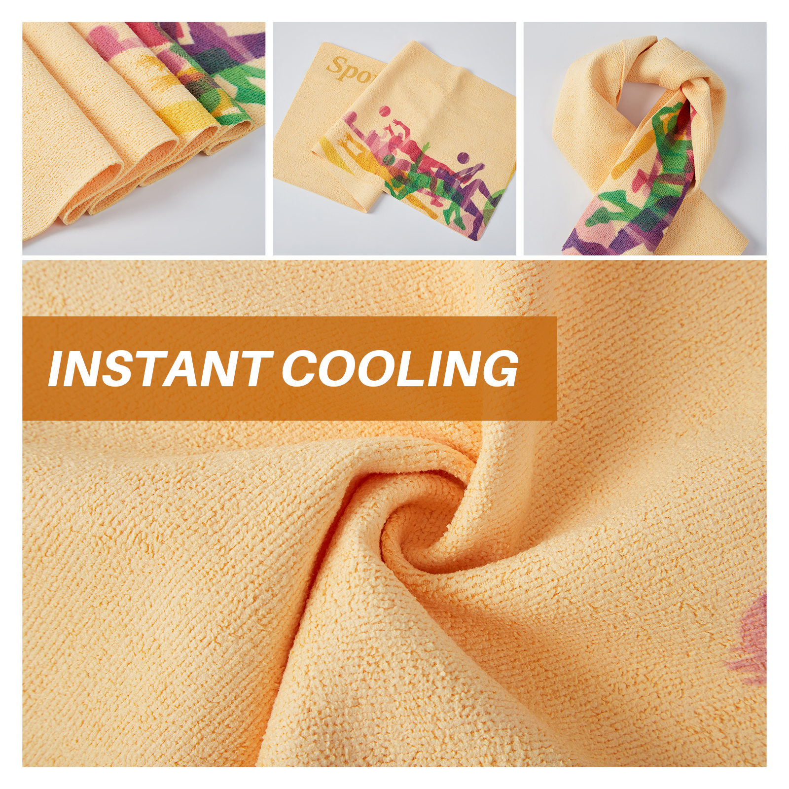 Cooling Towels 40 X 8 in, Reusable Chilly Towels, Sports and Outdoors Ice Towel for Yoga, Sport, Running, Instant Cooling, Quick-Drying, Super Absorbent