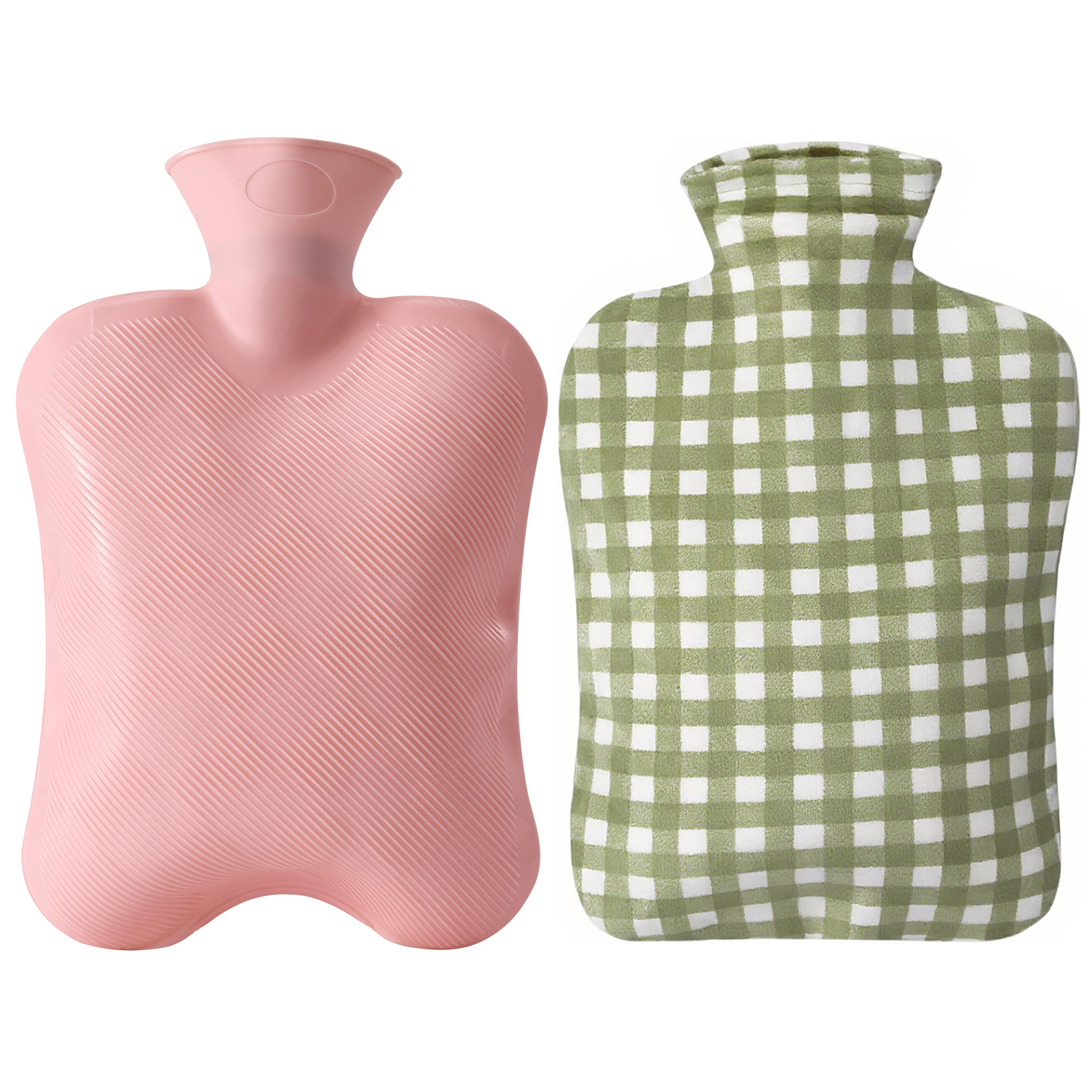 Hot Water Bottle with Cover, 2L Hot Water Bag for Hot and Cold Compress, Hand Feet Warmer, Ideal for Menstrual Cramps, Neck and Shoulder