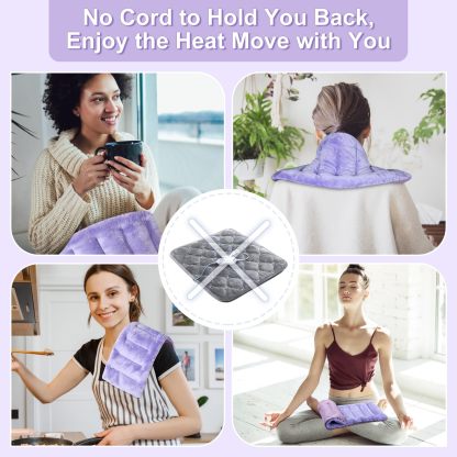 Microwave Heating Pad, 7x18" Microwavable Heating Pads for Neck and Shoulder, Heating Pad Microwavable Moist Heat Pack, Warm Compress
