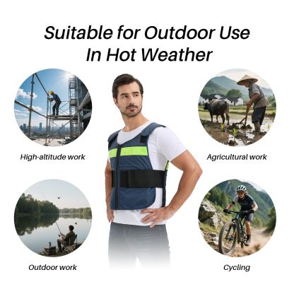 BECGAM PCM Cooling Vest for MS Patients, Heat Stroke Prevention Cooling Vest with Removable PCM Packs, Natural Freezing Below 28°C/82.4°F, Rapid Physical Cooling Vest