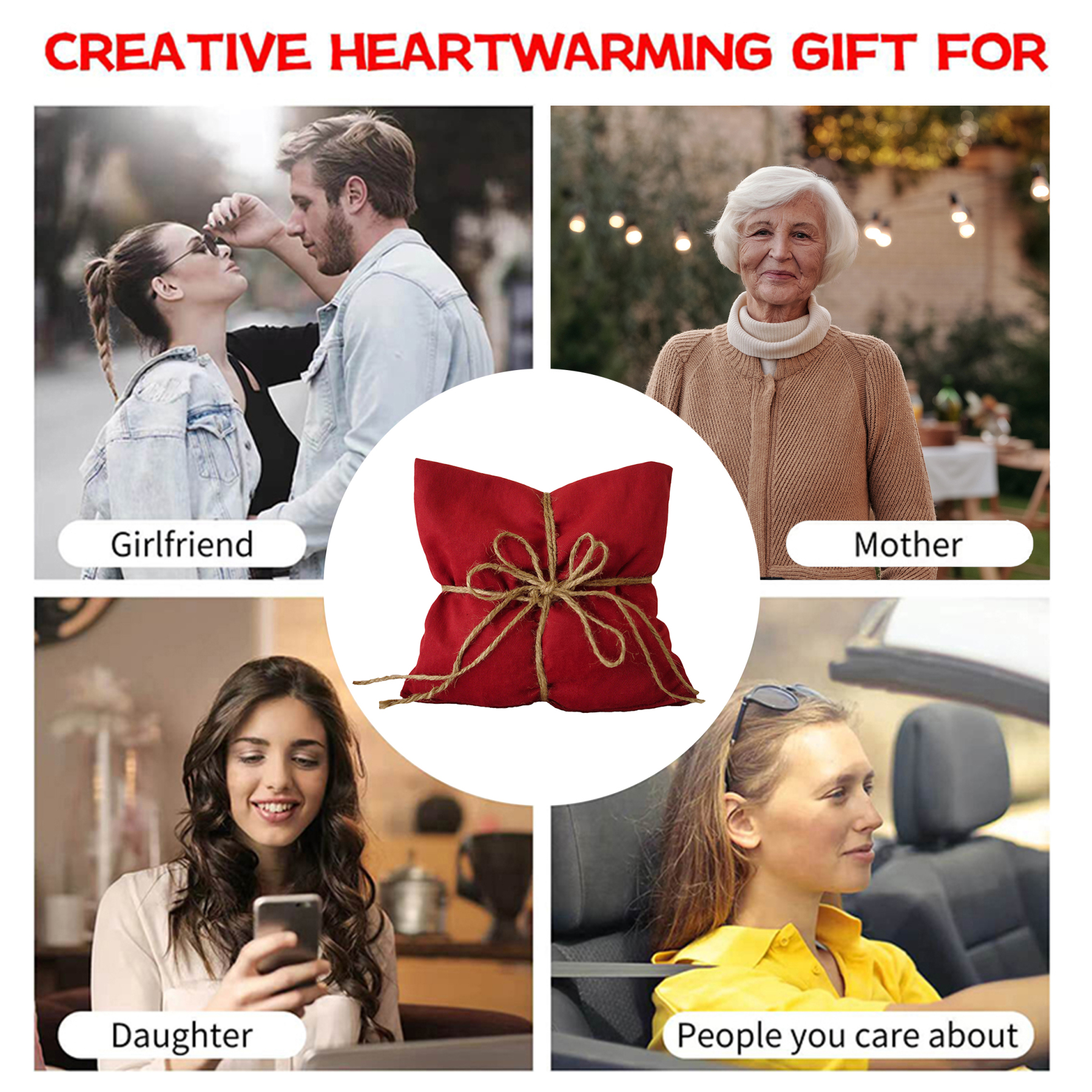 Heated Pillow, Microwave Heating Pad for Cramps, Back, Neck, Shoulders, Leg - Reusable Heat Pack, Hot Moist Microwavable Relax Pack