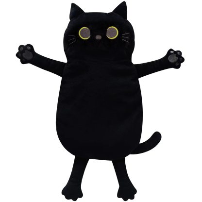 Microwave Heating Pad for Pain Relief, Heating Pads for Cramps, Back Pain, Neck Shoulder, Muscles, Knee, Joints, Microwavable Natural Heat Pack Moist Heat, Black Cat, Keep Warm In Autumn And Winter