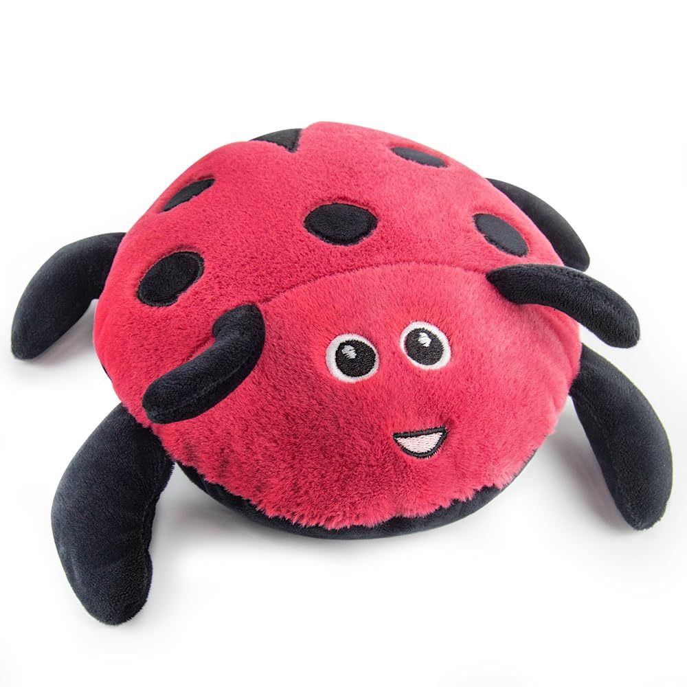 Microwavable Heating Pad for Pain Relief, Cute Unscented Stuffed Animal Moist Heat Pad for Neck, Shoulder, Stitched Heatable Soft Pillow for Cramps, Period, Gift for Women & Kids (Blue)