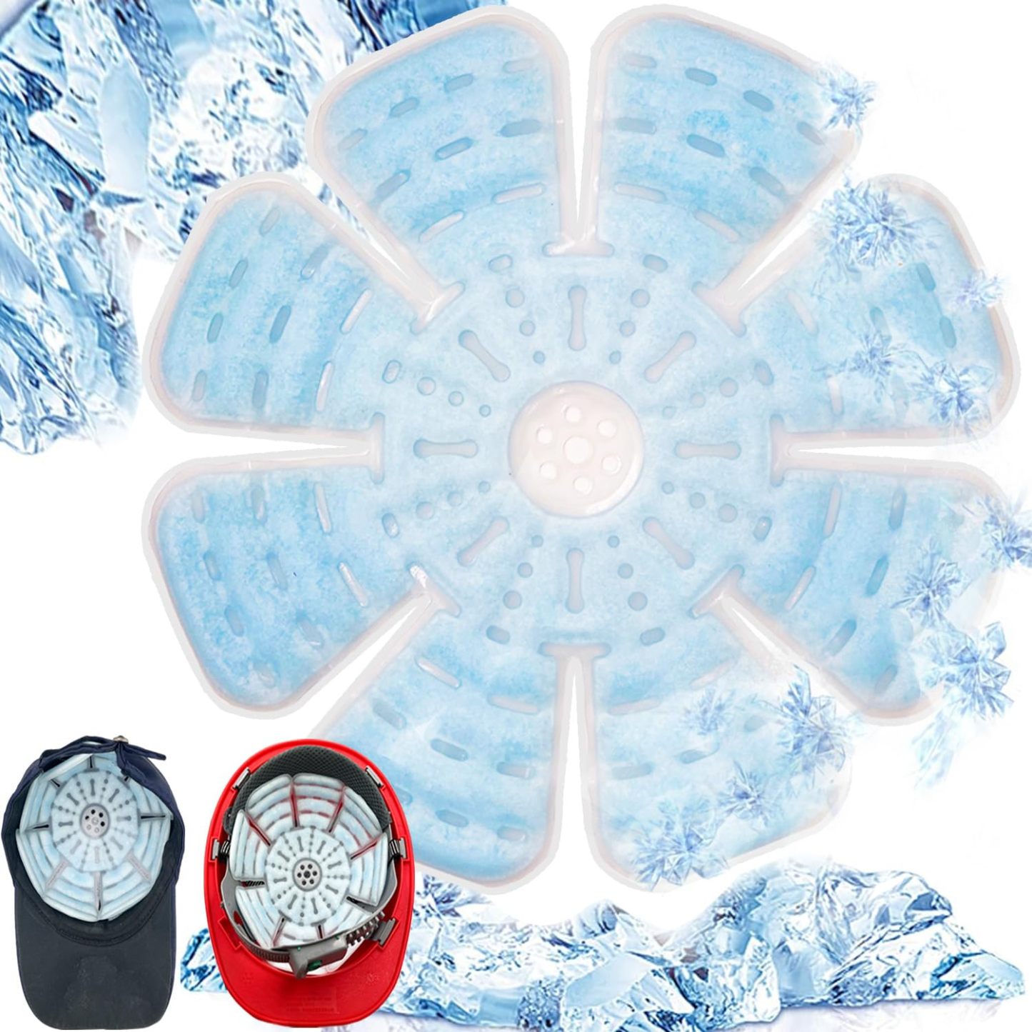 Ice Pack Hat, TPU & PCM Material, Reusable Head Cooling, Freezes Below 28°C, Summer Cooling for Helmets, Unisex