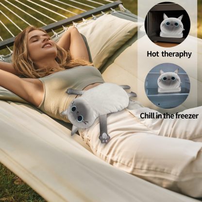 Microwave Heating Pad for Pain Relief, Heating Pads for Cramps, Back Pain, Neck Shoulder, Muscles, Knee, Joints, Microwavable Natural Heat Pack Moist Heat, Black Cat, Keep Warm In Autumn And Winter