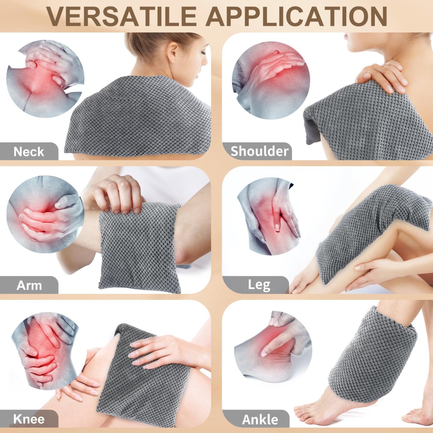 Heating Pad Microwavable with Washable Cover, Microwave Heating Pad for Relax, Moist Heating Pad for Relax, Warm Cold Compress, Keep Warm In Autumn And Winter