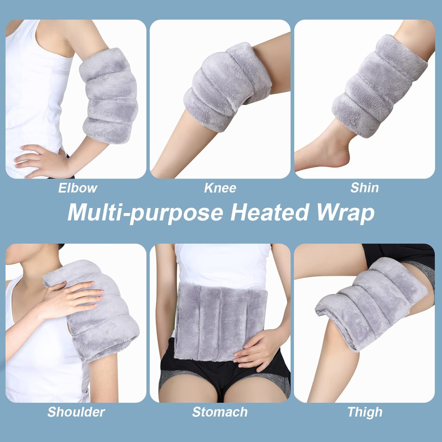 Microwave Heating Pad for Knee Pain Relief & Arthritis Elbow,Muscle and Joint, Microwavable Heated Knee Wrap for Tennis Elbow Treatment, Men and Women