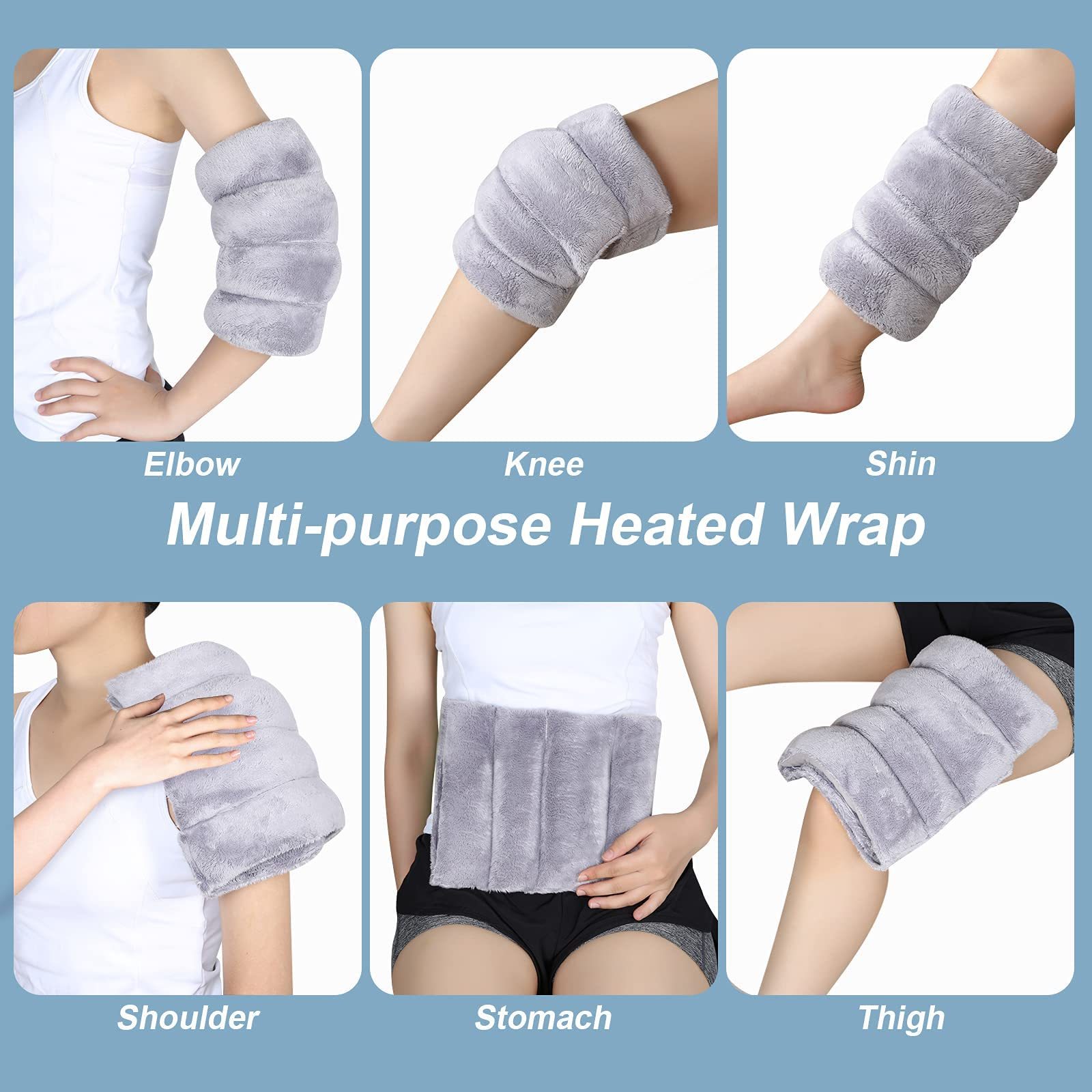 Microwave Heating Pad for Knee Pain Relief & Arthritis Elbow,Muscle and Joint, Microwavable Heated Knee Wrap for Tennis Elbow Treatment, Men and Women