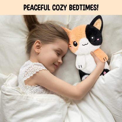 Calico Cat Microwavable 1.5 lbs Unscented Heating Pad for Women and Kids- Cute Soft Cozy Pillow Plush Heatable Warm Stuffed Animals - Kawaii Hot and Cold Plushie - Calico Cat Gifts for Girls and Women