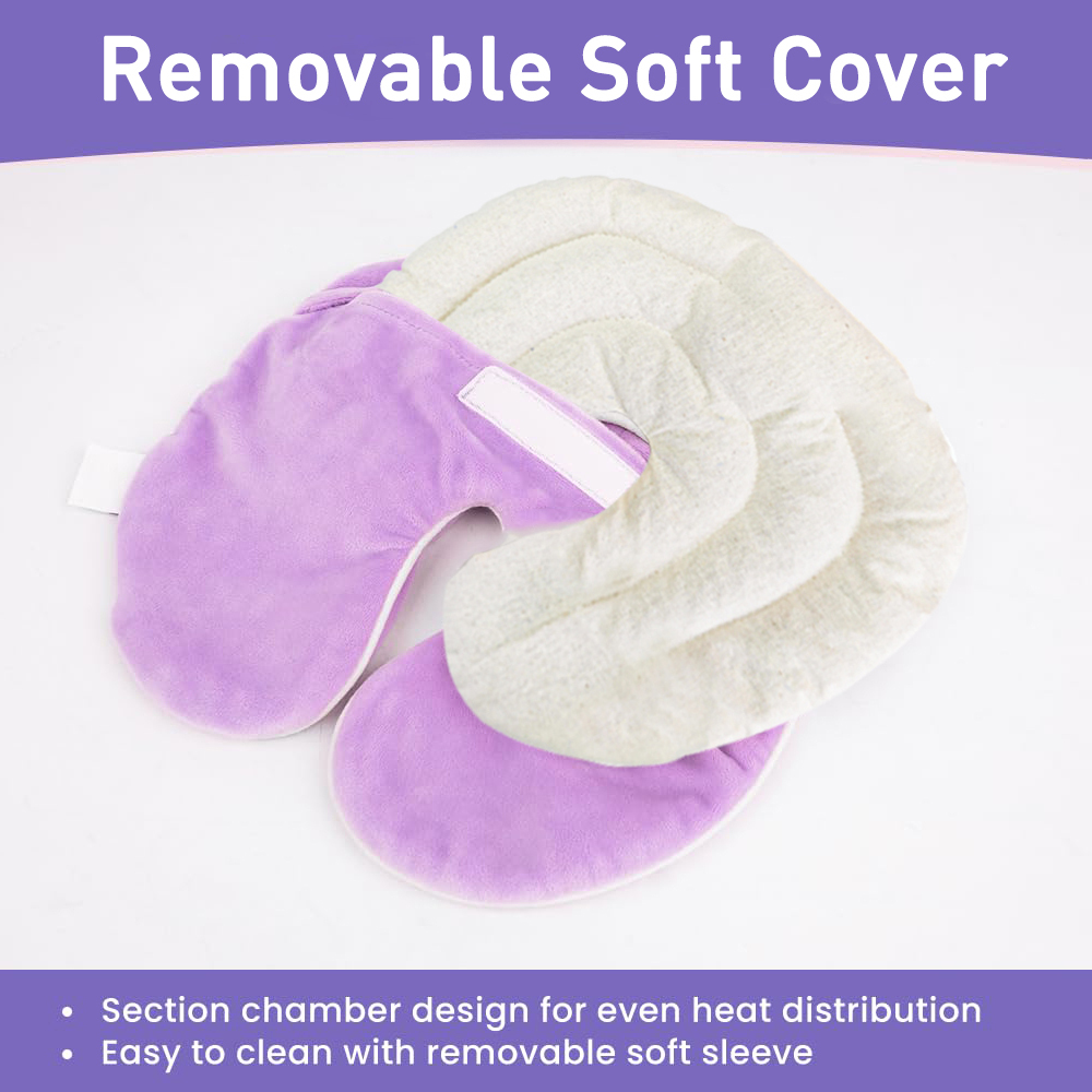 1pc Soothing Face Mask with Microwave Heating Pad - Hot & Cold Relax, Relaxing Spa Experience at Home, Includes Washable Cover, Microwave Heating Pad, Hot Cold Gel, Washable Cover