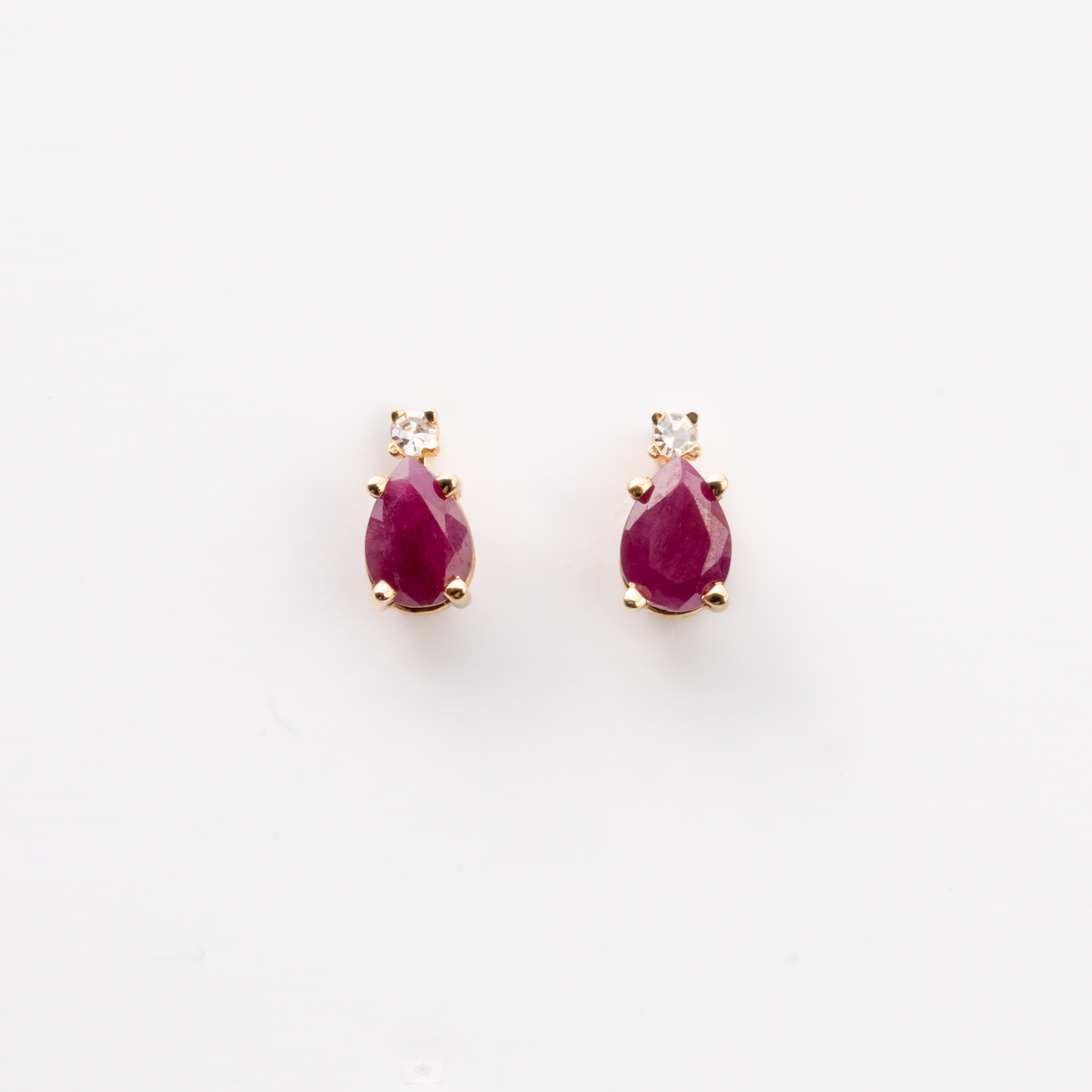 Pear Ruby Earrings
