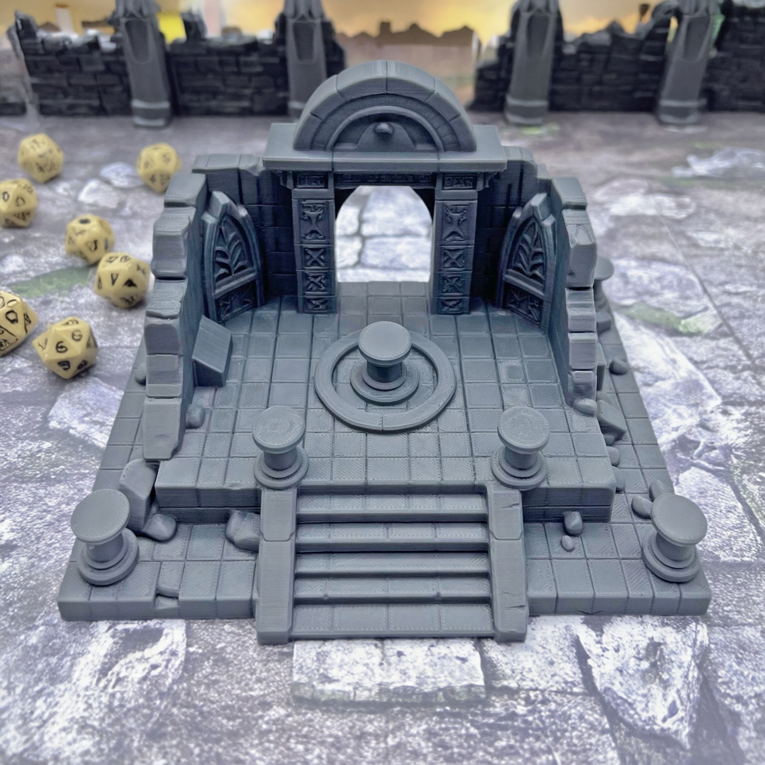 Dragon and Dungeon Ancient Temple Ruins Topography