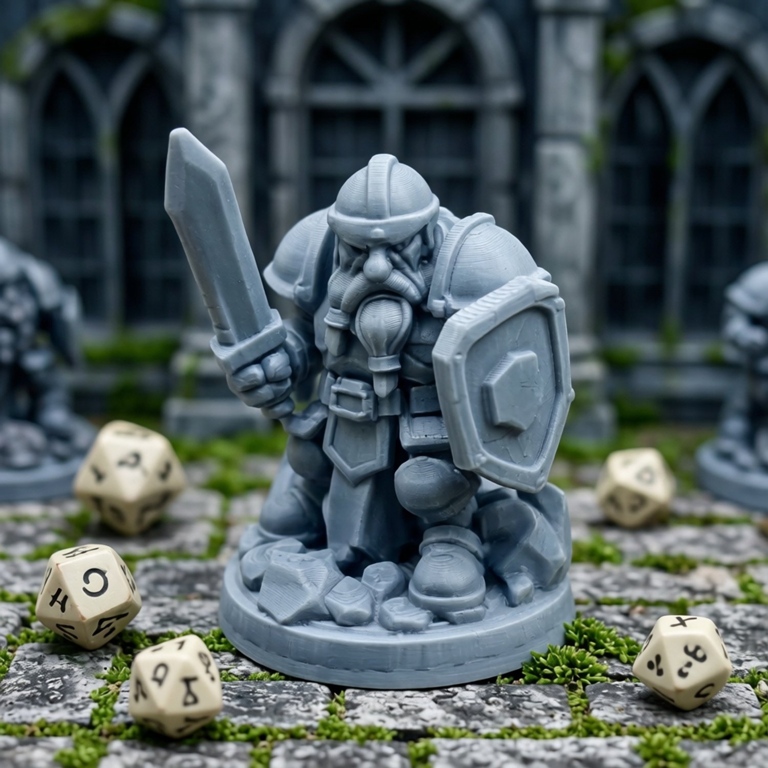 Dungeons&Dragons DND tabletop game Dwarf Soldier 2 model ornament