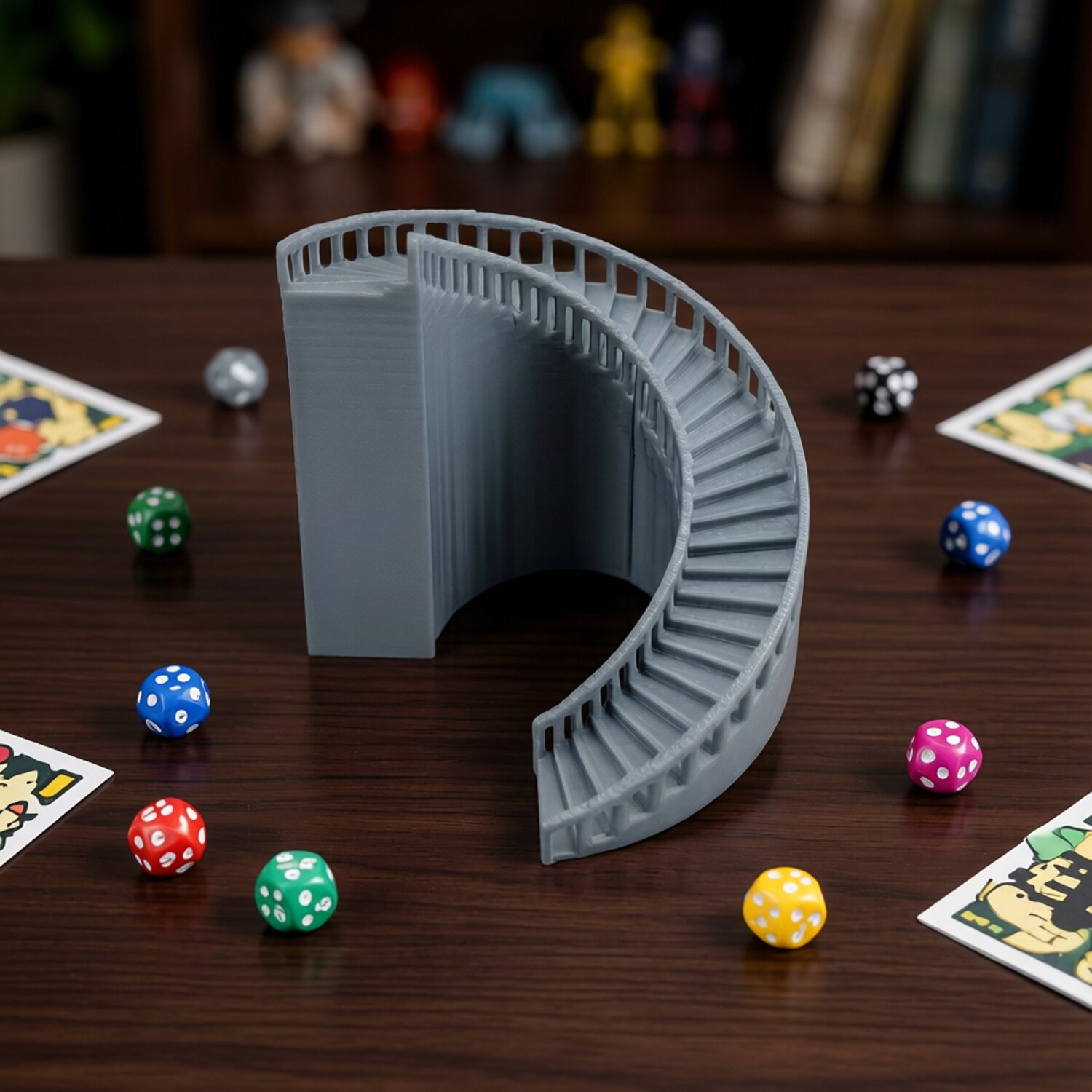 Dragon and Dungeon board game accessory scene construction - spiral staircase