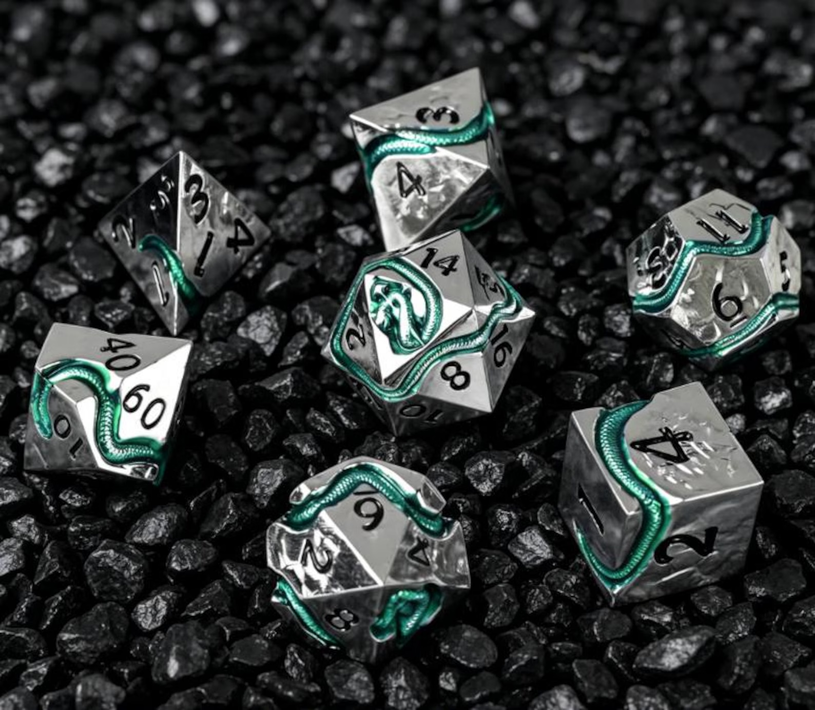 Snake DND Metal Dice Set