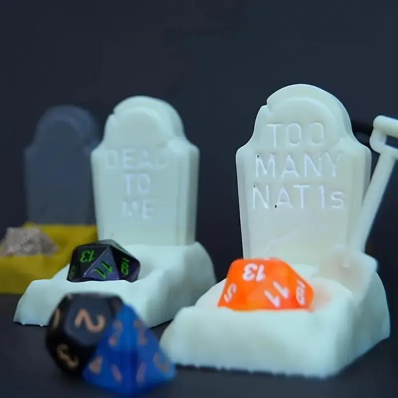 Graveyard Dice Holder with Mini Shovel - "RIP Bad Dice"
