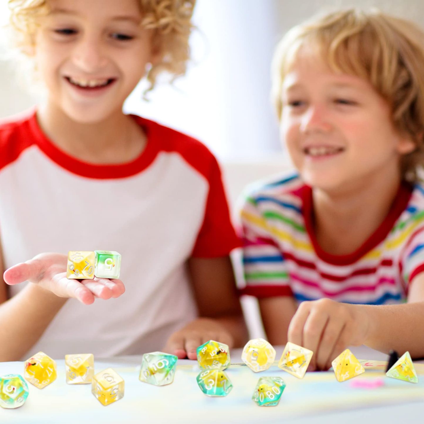 Lucky Ducks in a Row Dice Set (Give away a random Resin Dice)