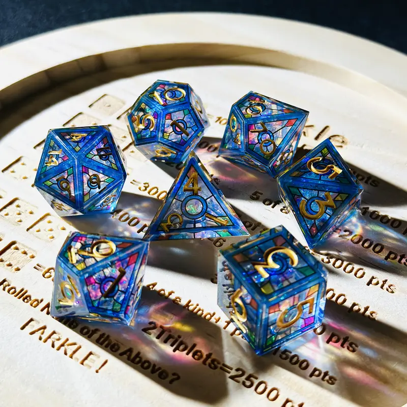 New Two Layered Resin Dice Set