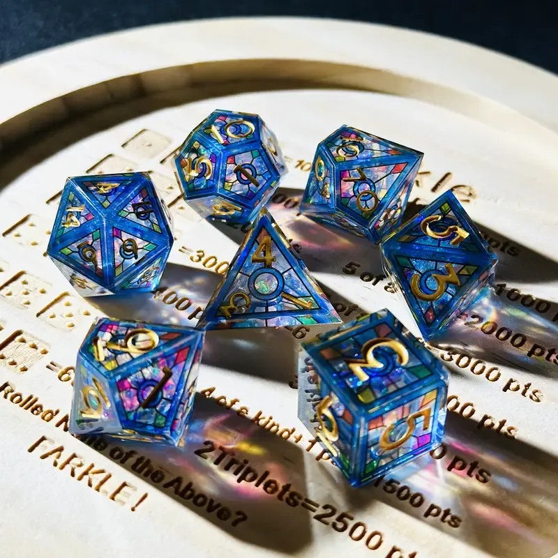 New Two Layered Resin Dice Set