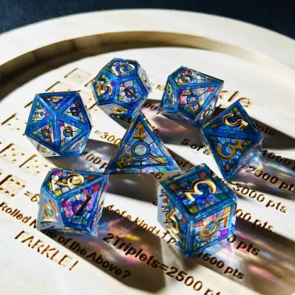 New Two Layered Resin Dice Set