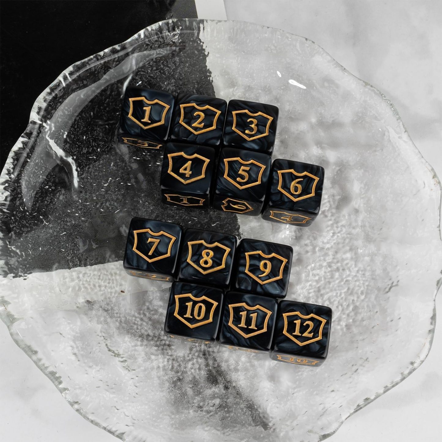 12 Pieces MTG Dice Counters Shield D6 Dice Set