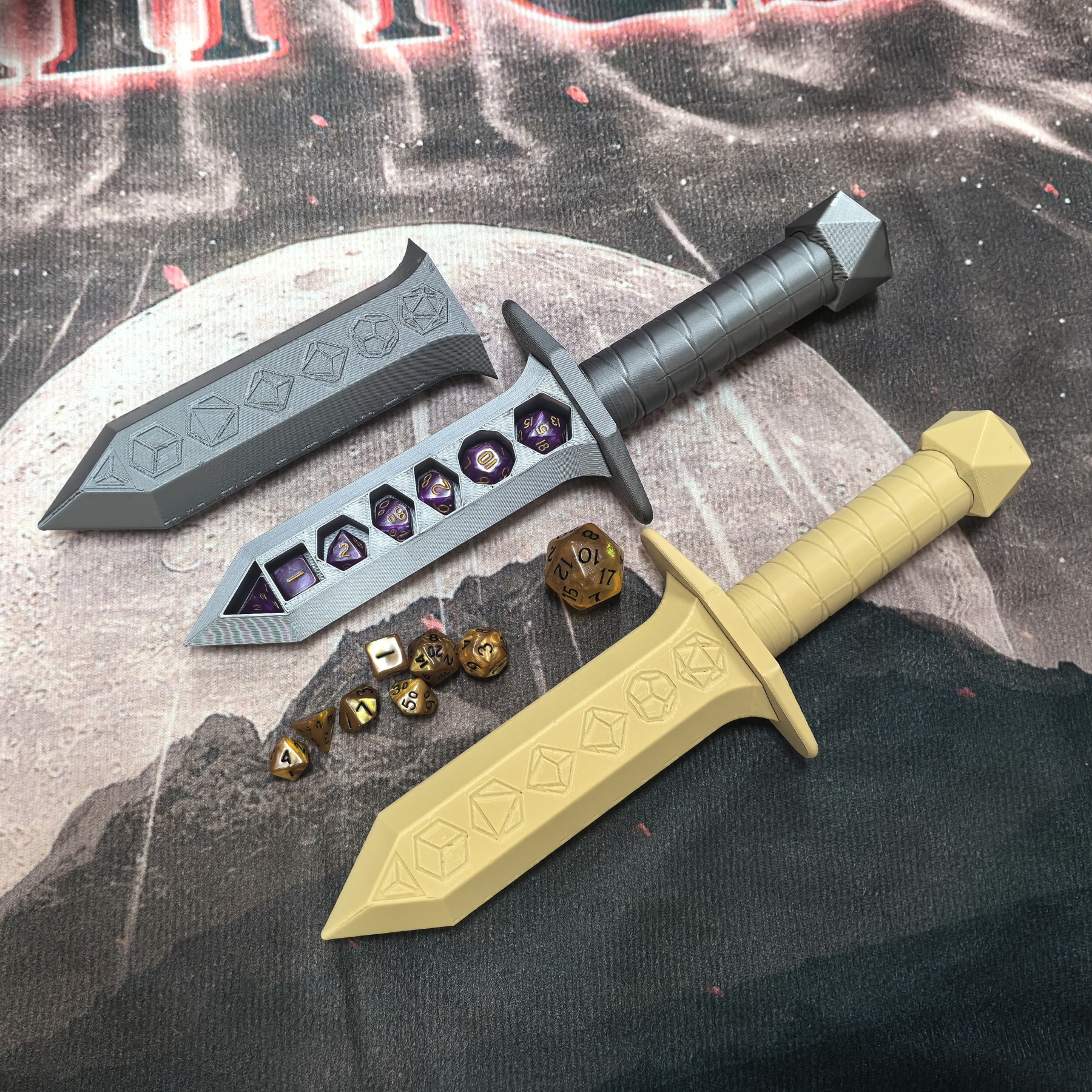 D&D Miniature Dice Holding Dagger