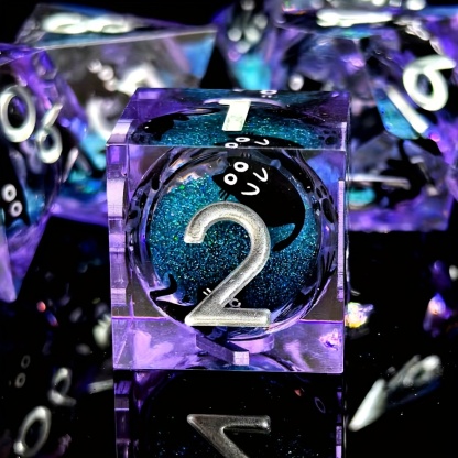 NEW Cat Liquid Core Resin Dice Set