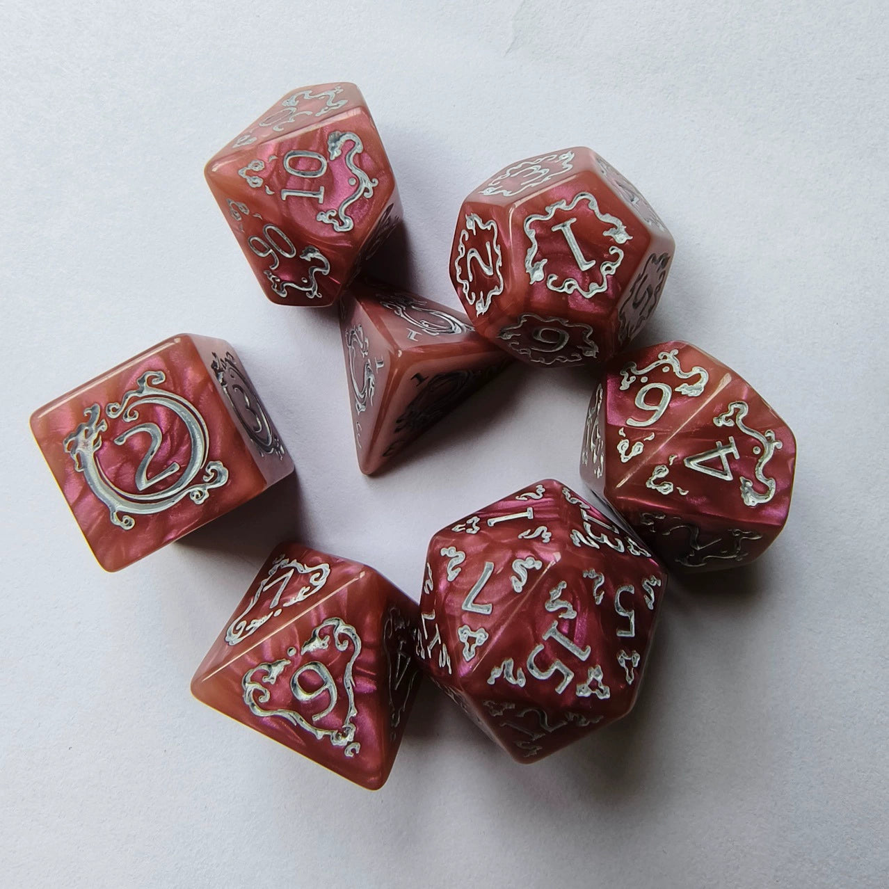 Dragon Pattern DND Dice Set