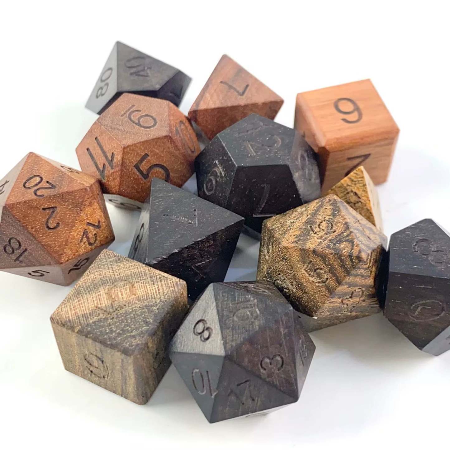 Elven Druid Wooden Dice Set