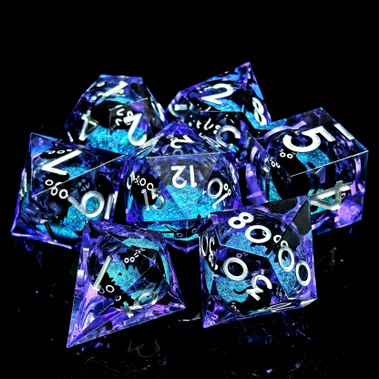 NEW Cat Liquid Core Resin Dice Set