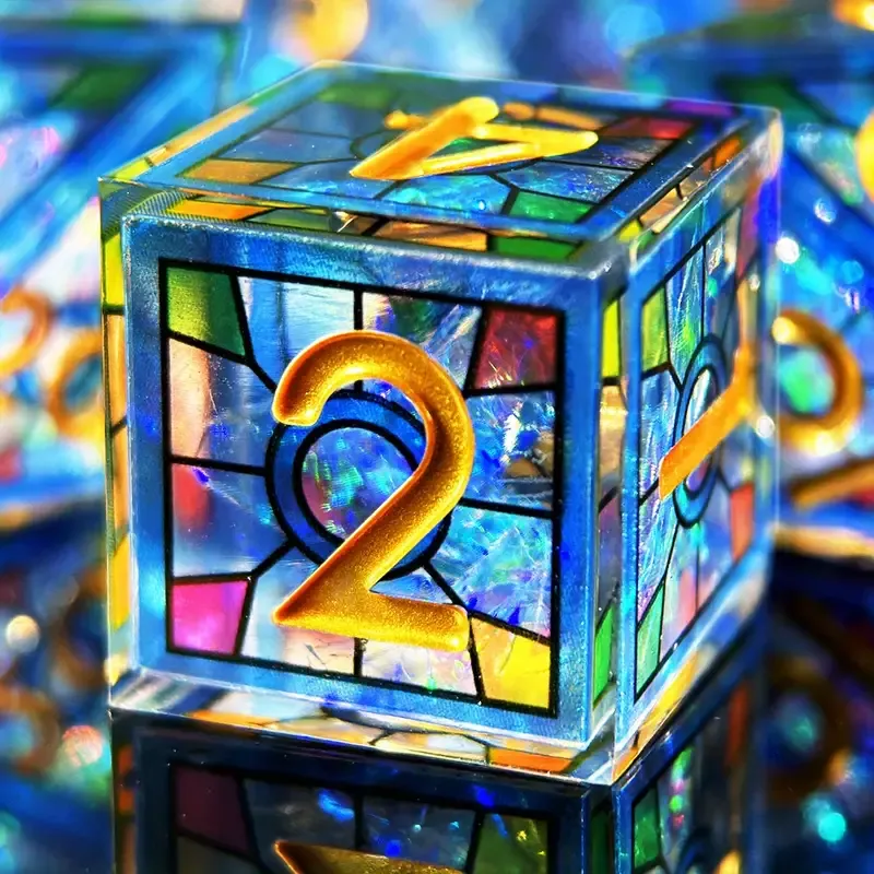 New Two Layered Resin Dice Set