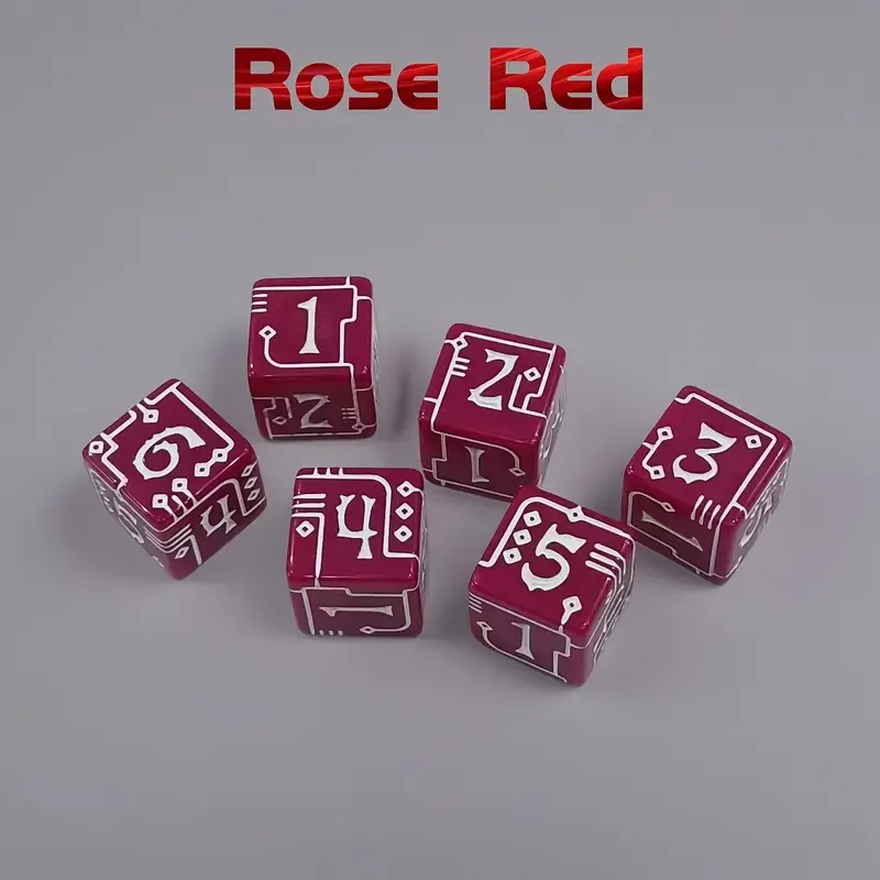 Mechanical Line Pattern D6 Dice