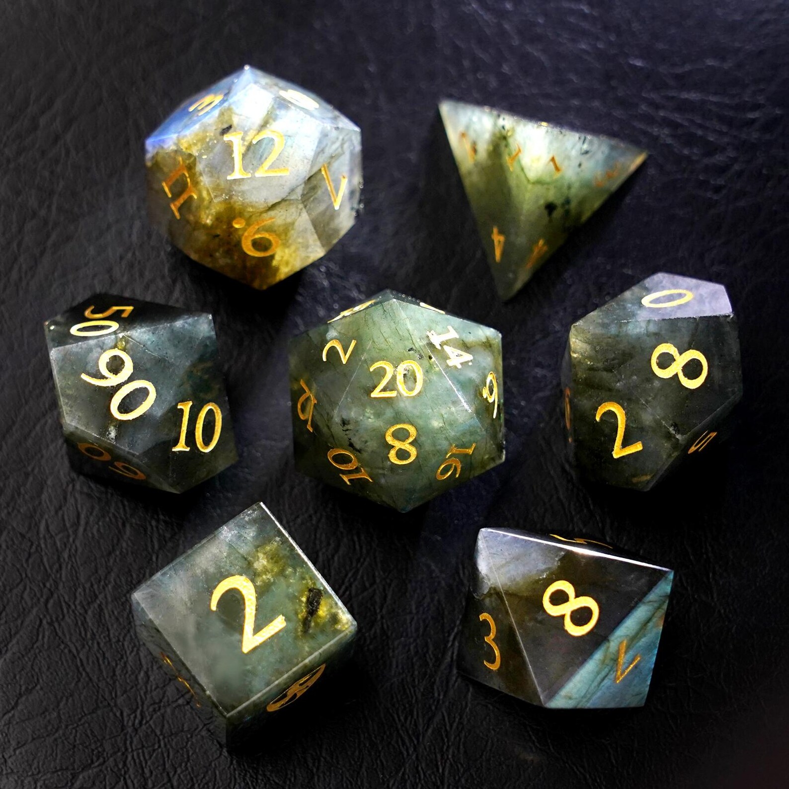 DND Green Elf Dice Set